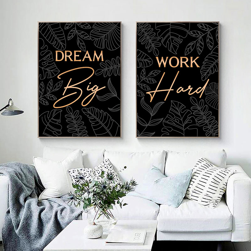 اقتباسات ملهمة حديثة قماش الفن - مراجعة Home Office Room Inspiration وسعره