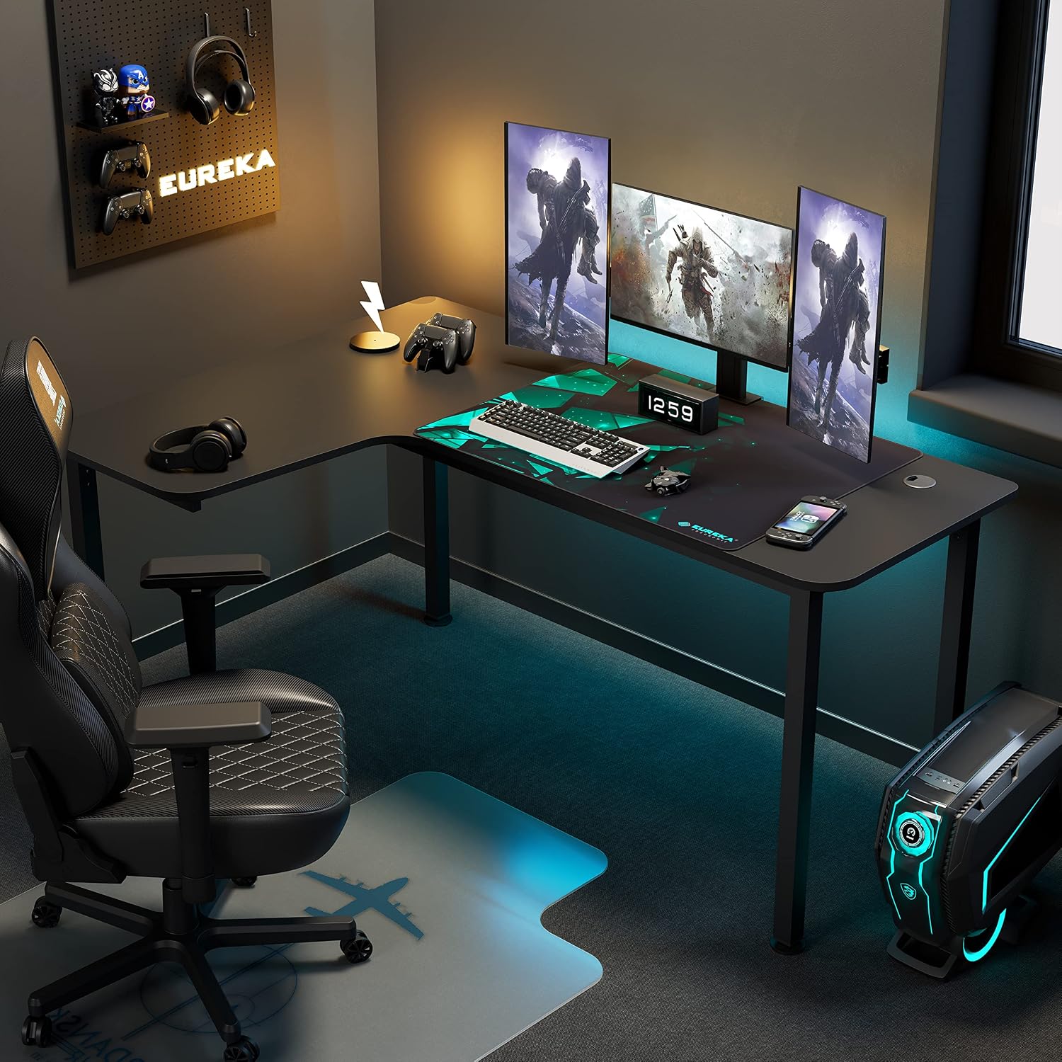 مكتب زاوية على شكل حرف L بطول  - مراجعة Home Office Work Table وسعره