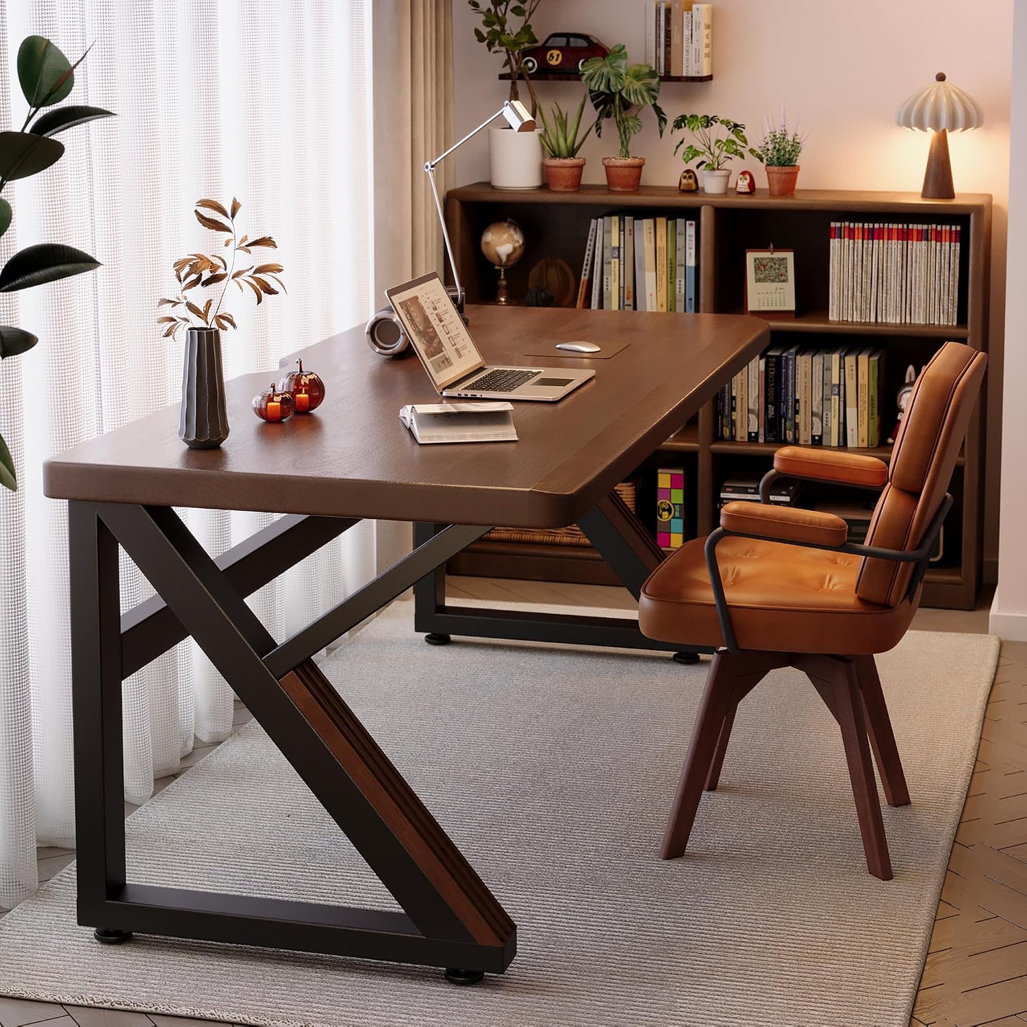 مكتب كمبيوتر من الخشب الطبيعي  - مراجعة Home Office Work Table وسعره